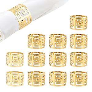 Servet Ring Set, 20 Stks Metalen Servet Gesp Houder voor Bruiloft Party Diner Gift Table Decor, Gouden