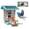 SMONET Bird Feeder with Camera B300 Smart Birdhouse Camera AI Recognition Solar PoweredOutdoor Wireless WiFi Birdfeeder Watching Live VideoFunny Birthday Gifts for Mom Mother Grandma Daughter