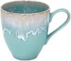 Casafina Ceramic Stoneware 11'' Dinner Plate - Taormina Collection, Aqua | Microwave & Dishwasher Safe Dinnerware | Food Safe Glazing | Restaurant Quality Tableware