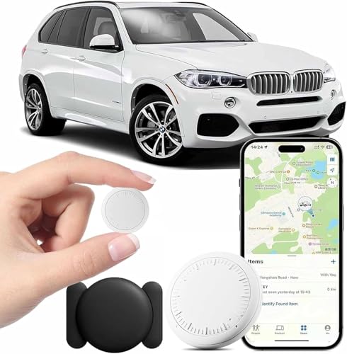 Mini GPS Tracker for Vehicles,Car Tracker Device Hidden for Vehicles Work with Find My (iOS Only) GPS Tracking for Vehicles with Magnetic Waterproof Case,No Monthly Fee for Vehicles,Cars Etc.