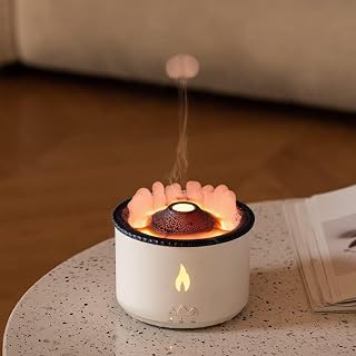 Dhyanut Oil Diffuser with Flame Light Cool Mist Humidifier with 2 Mist Modes Timer and Auto-Off Safety Protection Quiet Di Price In India