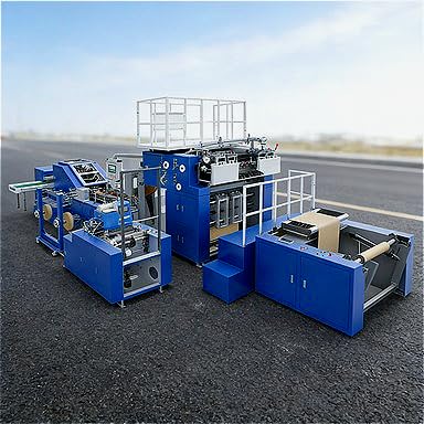 Paper Bag Making Machine, Industrial Flat Bottom Production System, Advanced Tension Control, for Large-Scale Converting Facilities