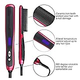 Potencia: 25W-39W Dedeka Quick Beard Straightener Styler Multifuncional para Hombres, Barba Que endereza el Peine Masaje mágico del Peine