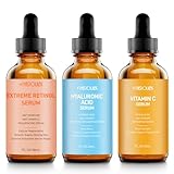 Facial Skin Care Set– Retinol Serum, Vitamin C & Hyaluronic Acid for Face – Anti Aging Face Serum Set for Women – Firm, Wrinkle Smoothing, Dark Spot Corrector, Brighten Dullness