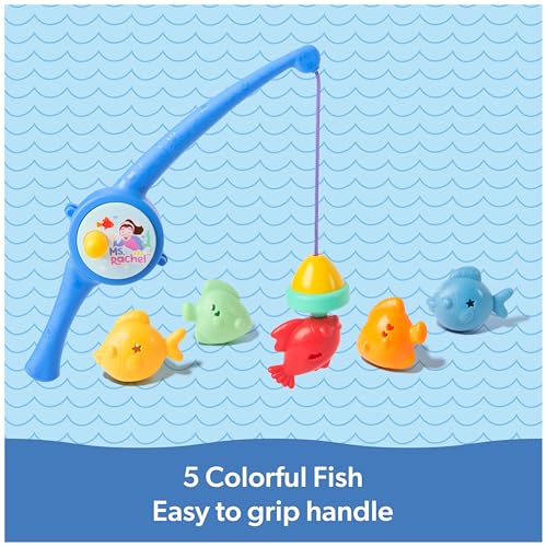 Ms. Rachel Counting Fishes Playset with 5 Floatable Toy Fish & Fishing Rod - image 5
