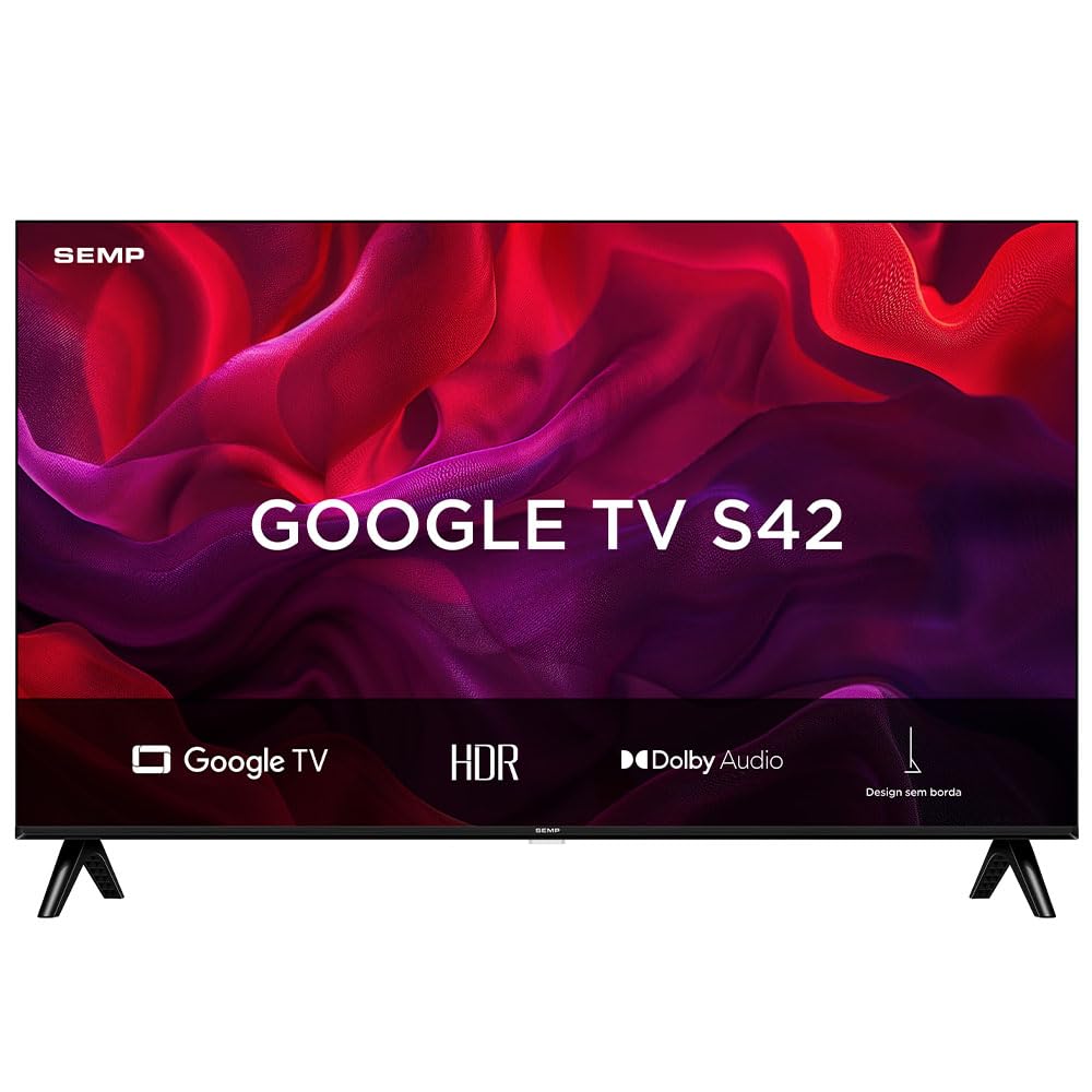 Smart TV Semp 50 Polegadas LED Full HD S42 Wi-Fi Bluetooth Google TV HDR10 Dolby Audio 50S42