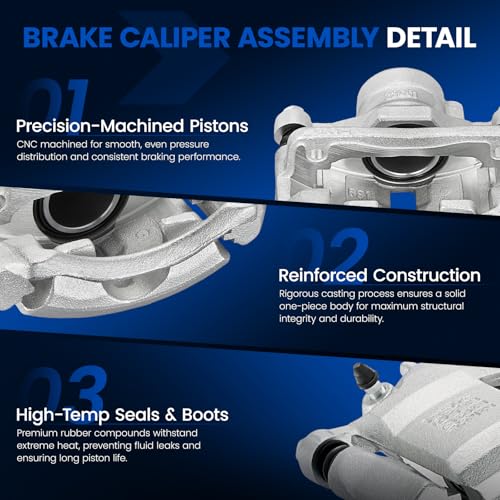 Image of Front Brake Caliper Assembly Replaces for 19-B1334 19-B1335, Compatible with Acura CL 1998-1999 2.3L L4, Compatible with Honda Accord 1990-1997 2.2L L4, GAS