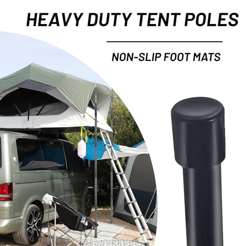 Tent Poles for Tarp, AVOFOREST Camping Tent Tarps Poles Adjustable Camping Accessories 76in Heavy Duty Poles Thicker Tent Pole with a Diameter of 0.65in for Backpacking Hiking Awning
