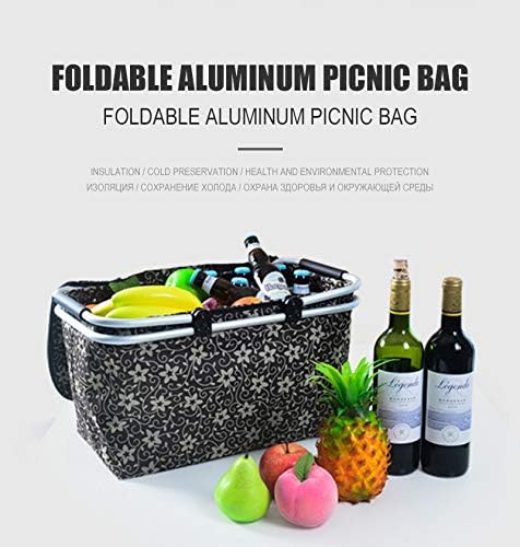 Picnic Baskets Picnic Outdoor Portable Wild Basket Large Capacity Insulation Cooler Portable Shopping Basket Food Storage Basket