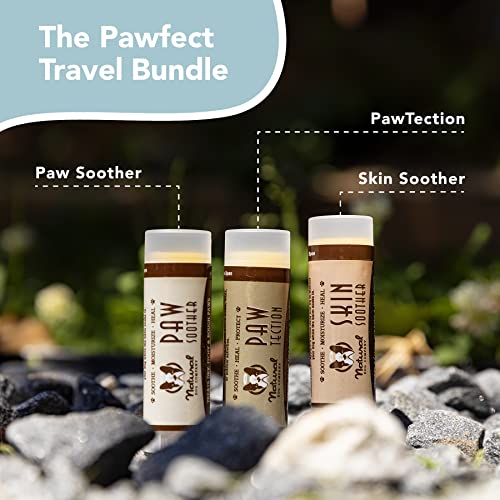 Natural Dog Company Balm Set, Travel Size Bundle With Paw Soother, Skin Soother And Pawtection Healing Balms, All Natural Ingredients, Made In Usa #TOP1