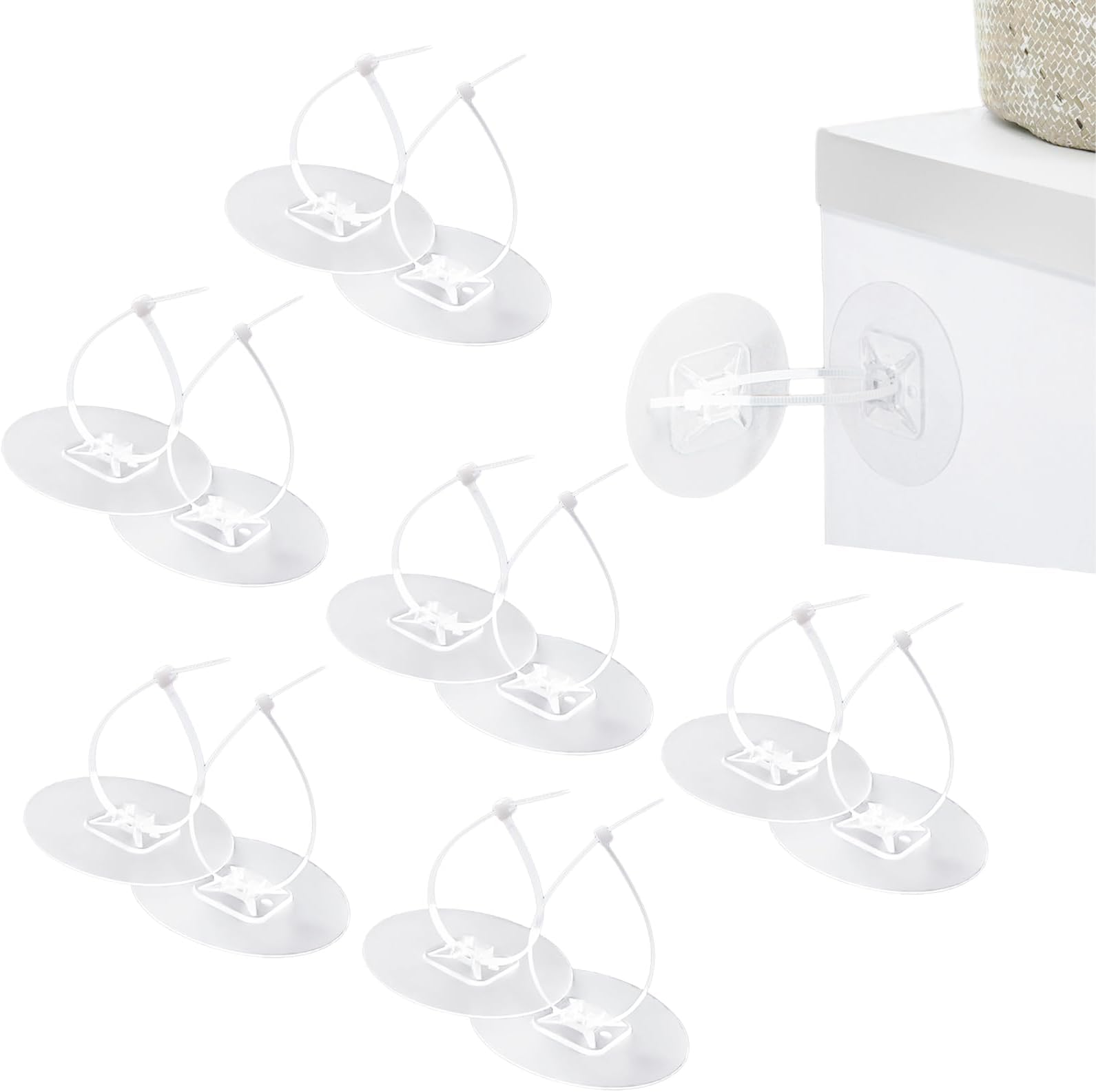 HAOXYO 12 Pieces Furniture Straps,No Drill Self-Adhesive Furniture Wall Straps Child Safety and Pet Protection,Anti Tip Furniture Anchors for Bookshelf,Cabinet,Dresser