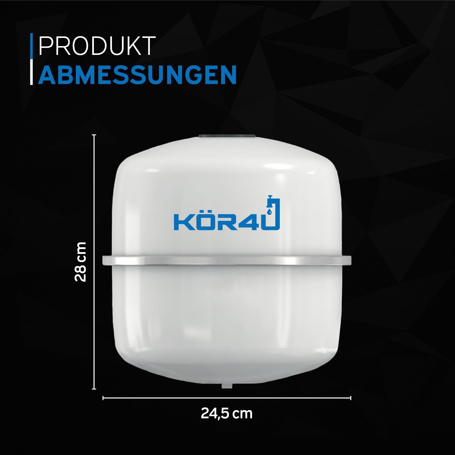 kör4u Depósito de expansión de agua potable de 8 litros, 10 bar, color blanco