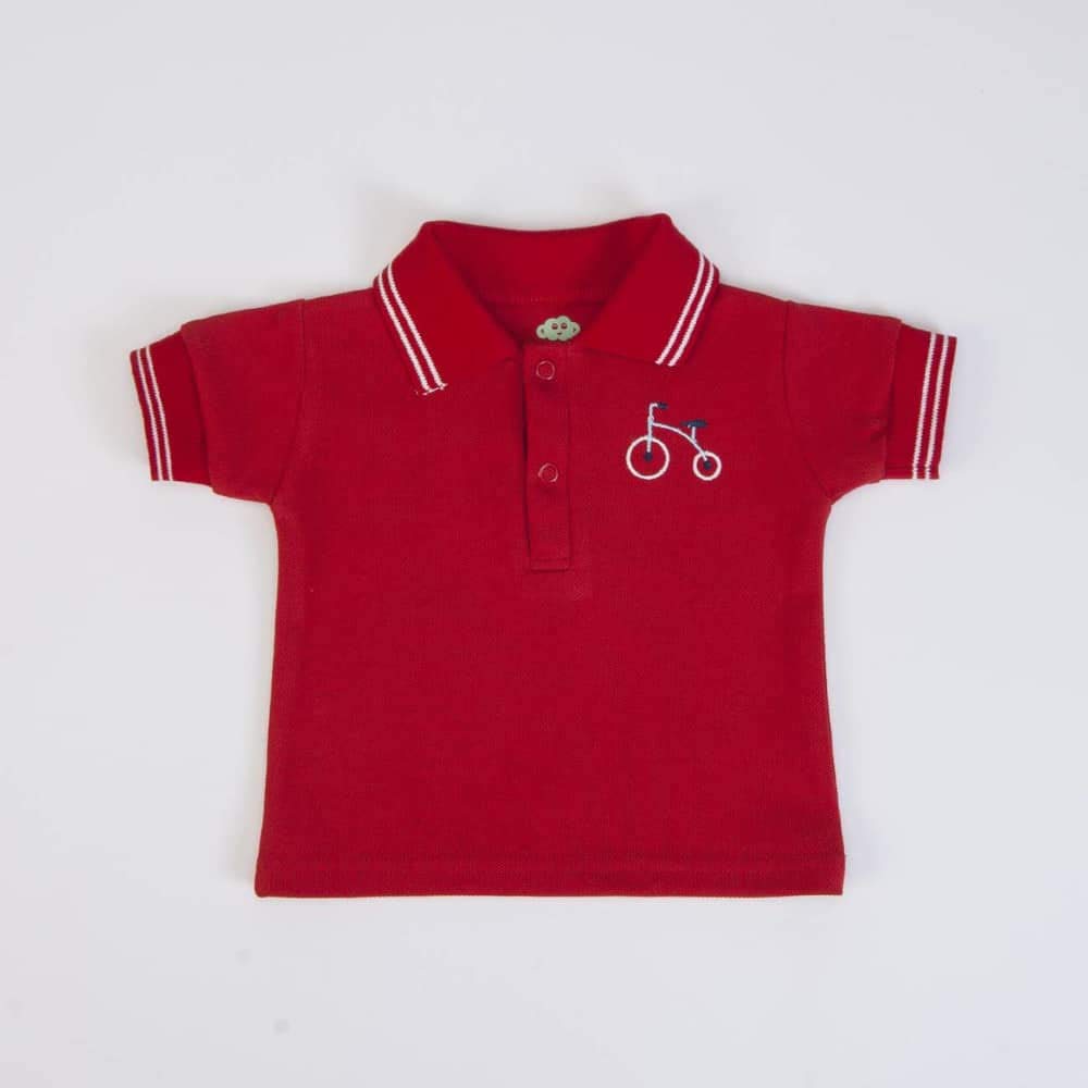 Conjunto de ropa para bebé de verano, polo y vaqueros, 1 – 36 meses, color rojo