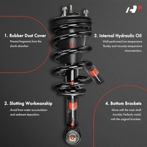 A-Premium Front Struts with Coil Spring Compatible with Chevrolet & GMC by A-Premium - Used condition - Image 3