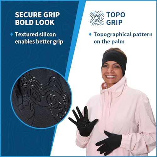 TrailHeads Luvas de corrida leves para mulheres – Luvas femininas com absorção de umidade e tela sen