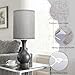 Tall Drum Lamp Shades Set of 2, Gray Lampshade for Table Lamp Floor Lamp, 10