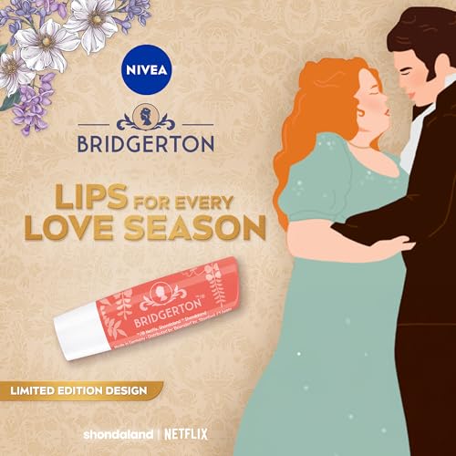 Image of NIVEA Peach Tea Lip Care, Bridgerton Design Lip Balm, 0.17 OZ
