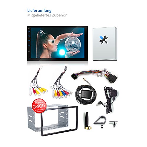 XOMAX XM-2VA701 Autoradio mit Android 6.0.1 GPS Navigation USB Micro SD Bluetooth Freisprechfunktion & Musikwiedergabe + 7"/18cm Touchscreen Bildschirm + unterstützt WiFi DAB+ OBD2 + 2DIN – Bild 3