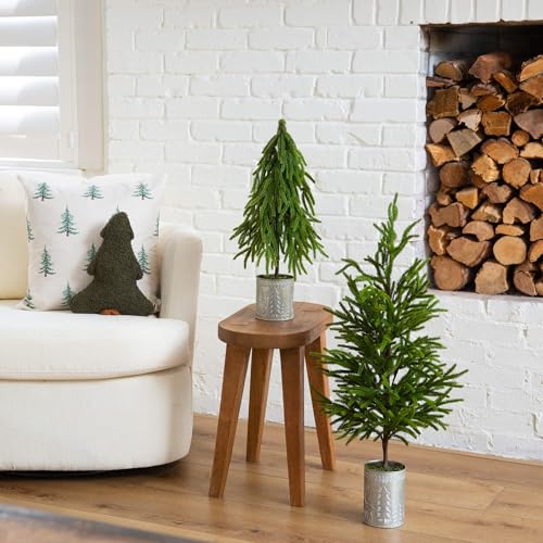 Nearly Natural 20in. Real Touch Norfolk Island Pine Christmas Tree in Metal Planter by Nearly Natural - Used condition - Image 8