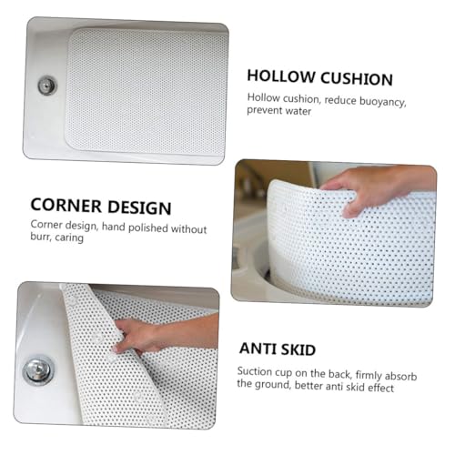 Alfombrilla de baño antideslizante PVC Housoutil con orificios de drenaje para ducha 4