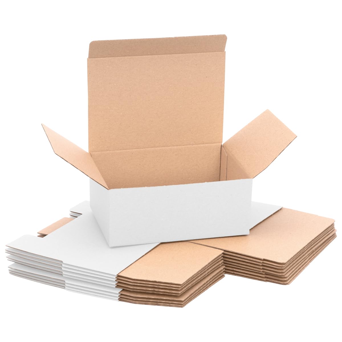 verpacking Geschenkboxen Weiß [Größe und Menge wählbar] kleine Faltschachteln für Geschenke, Schmuck, Süßigkeiten 170 x 120 x 70 mm 100 Stück