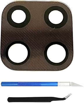 1x Back Rear Camera Lens Glass Replacement Parts for Motorola Moto One 5G ACE XT2113 with pre Installed Adhesive and 2 Repair Tool Black