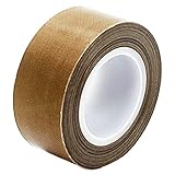 HATUSOKU フッ素樹脂粘着テープ テフロンテープ しっかり厚め 耐熱テープ 絶縁テープ 耐薬品 滑る PTFE (長さ10ｍ, 1個, 25mm幅)