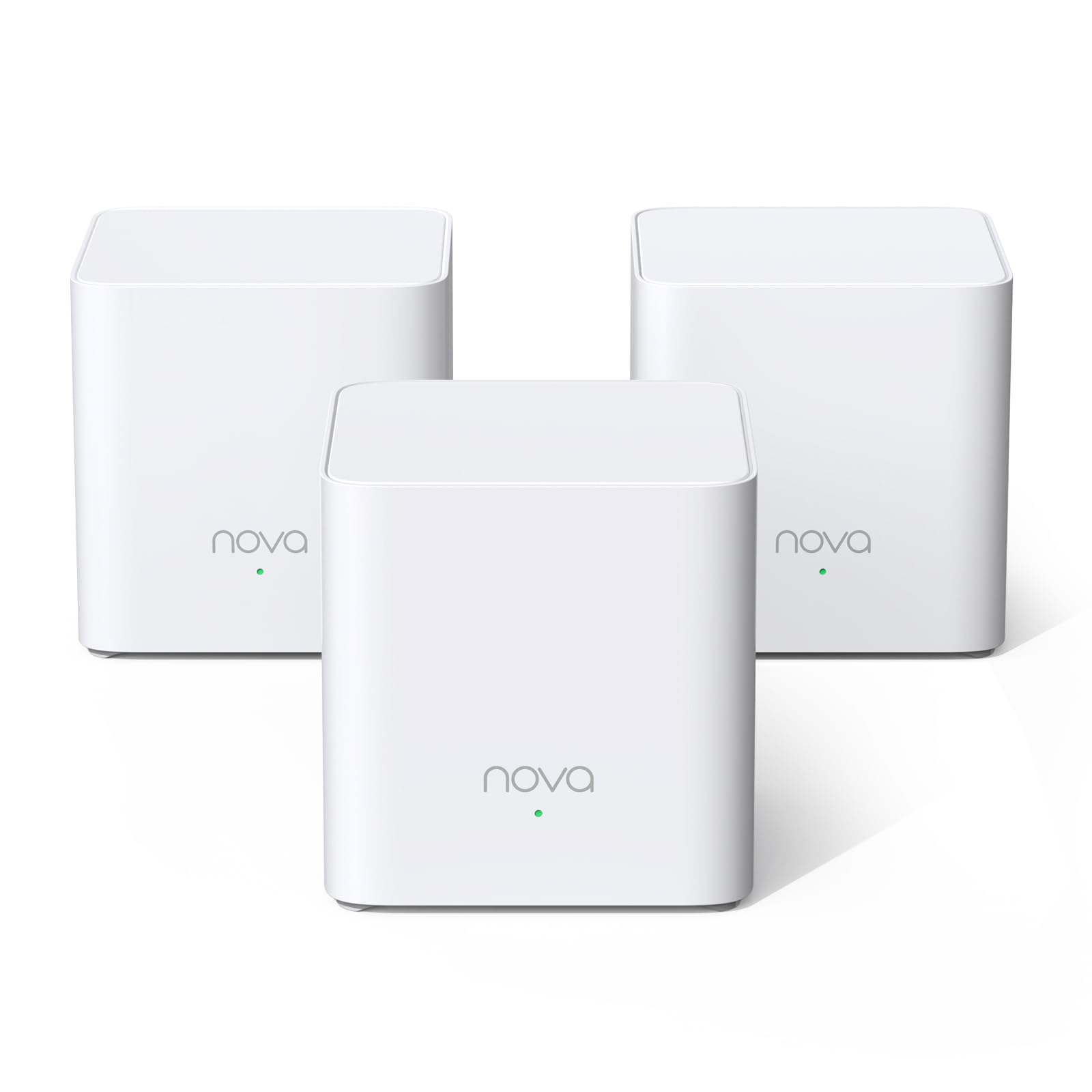 Tenda AX1500 Mesh WiFi 6 System Nova MX3 - Covers up to 3500 sq.ft - Whole Home WiFi 6 Mesh System - Gigabit Mesh Router for 80 Devices - Dual-Band Mesh Network - Replaces Wireless Router - 3-Pack 3 Pack WIFI 6 AX1500 MX3