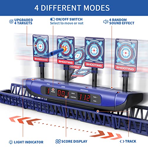 SNAEN Running Shooting Targets, Electronic Auto Reset Digital Scoring Targets Outdoor Games Interactive Sports Toys for Kids Boys Girls
