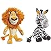Schmidt Spiele 42706 - Peluche Dreamworks Madagascar, Alex, 25 Cm, Multicolore & 42709 Dreamworks Madagascar, Marty, Peluche Zebra, Piccolo, 18 Cm, Multicolore