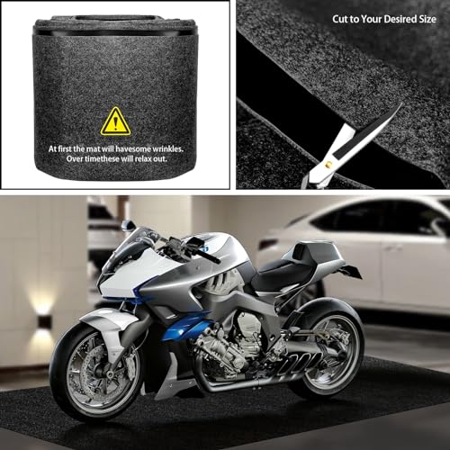 17x 7.4 Ft Garage Mats,Garage Floor Mats,Garage Floor Mats for Under Car，Garage Carpet，Absorbent Oil Mat，Floor Mat for Golf Carts，Reusable/Washable. - Thumbnail 5