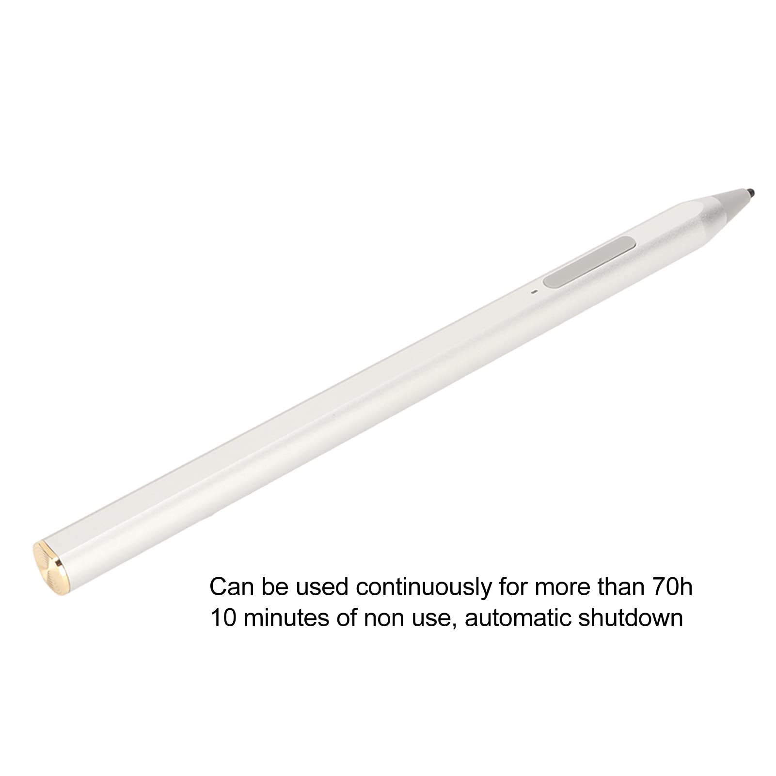 Stylet Actif pour écran Tactile 4096 Crayon Tactile numérique Sensible à la Pression Arrêt Automatique 5 V 200 mA Longue durée de Vie du Pack d'énergie Noir pour Extérieur Pro (Argent)
