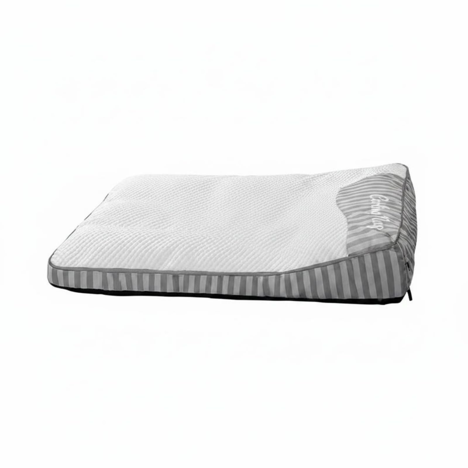 Gralara Colchoneta Fresco Transpirable Cama para Perros Lavable, Gris Plata, L-80x64x13 Cm