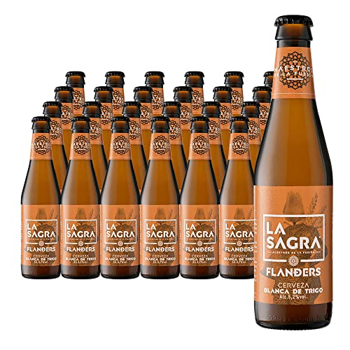 La Sagra Flanders - Cerveza estilo Blanca de Trigo - Alc. 5,2% alc. - Caja de 24 botellas de 330 ml - Total: 7920 ml