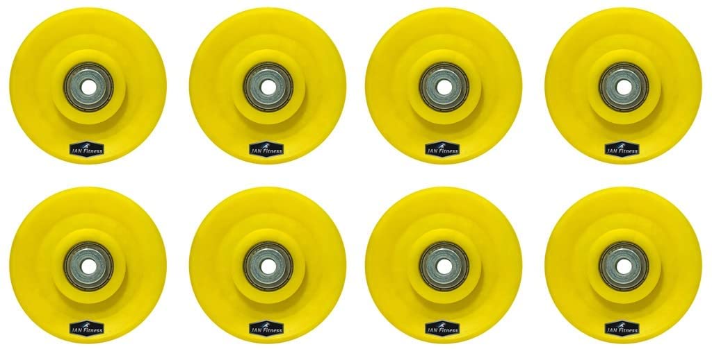 Gym Exercise Machine Attachments Gym Pulley 5-inch with Inbuilt Bush and Bearing (Yellow) -8 Pieces (B09RQQT6XB) Amazon Price History, Amazon Price Tracker