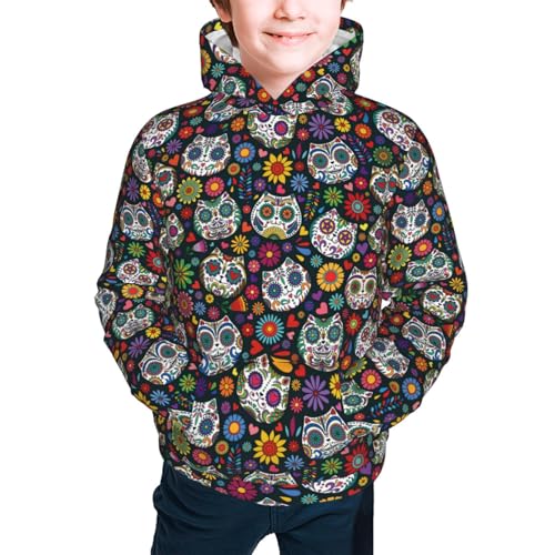 Mexican Dead Cat Kid Hoodies Boys Sweatshirts Girls Pullover with Pocket3