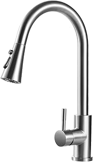Kitchen Faucets,Kitchen Faucet with Pull Down Sprayer,Kitchen Sink Faucet,Brushed Nickel Single Hole Pull Down Faucet for Kitchen Sink,Stainless Steel Faucet,Faucets for Sink.