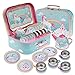 Jewelkeeper Joyero - Juego de té de Juguete para niños & Estuche - Diseño Unicornio arcoíris