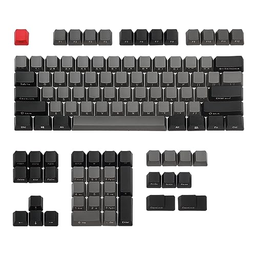 Happy Balls Side Printed Keycaps PBT OEM Profile Keyset Non-Backlit Thick Cherry MX Key Caps for 61/87 TKL/104/108 MX Switches Mechanical Keyboard(Black Gray Combo)