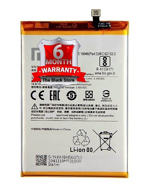 Image of The Black Store Original Replacement Part for Redmi 9A / 9C Poco C3 / C31 M2006C3LG, M2006C3MG, M2006C3MII, MZB0A0MIN (BN56)