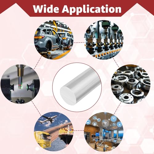 Image of 3PCS 1 Inch Solid Round Aluminum Rod, 6061 Aluminum Round Bar, 13 inch Long Aluminum Round Stock for Industrial, DIY Craft, New Lathe Bar