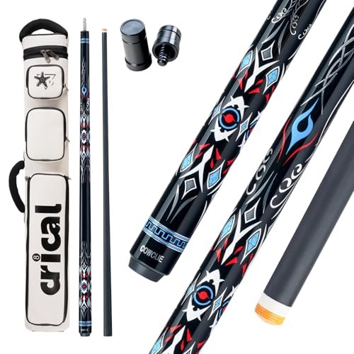 Taco de billar fibra carbono 58 pulgadas con estuche duro 2x4