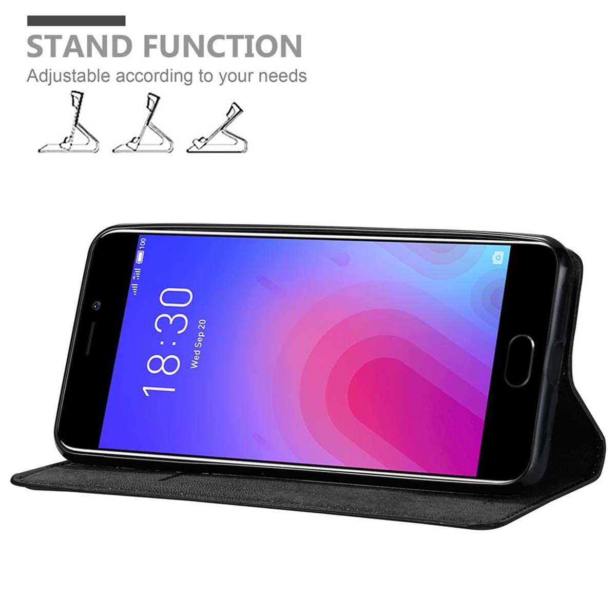 Cadorabo Custodia Libro per LG G6 in ORO ROSATO NERO - con Vani di