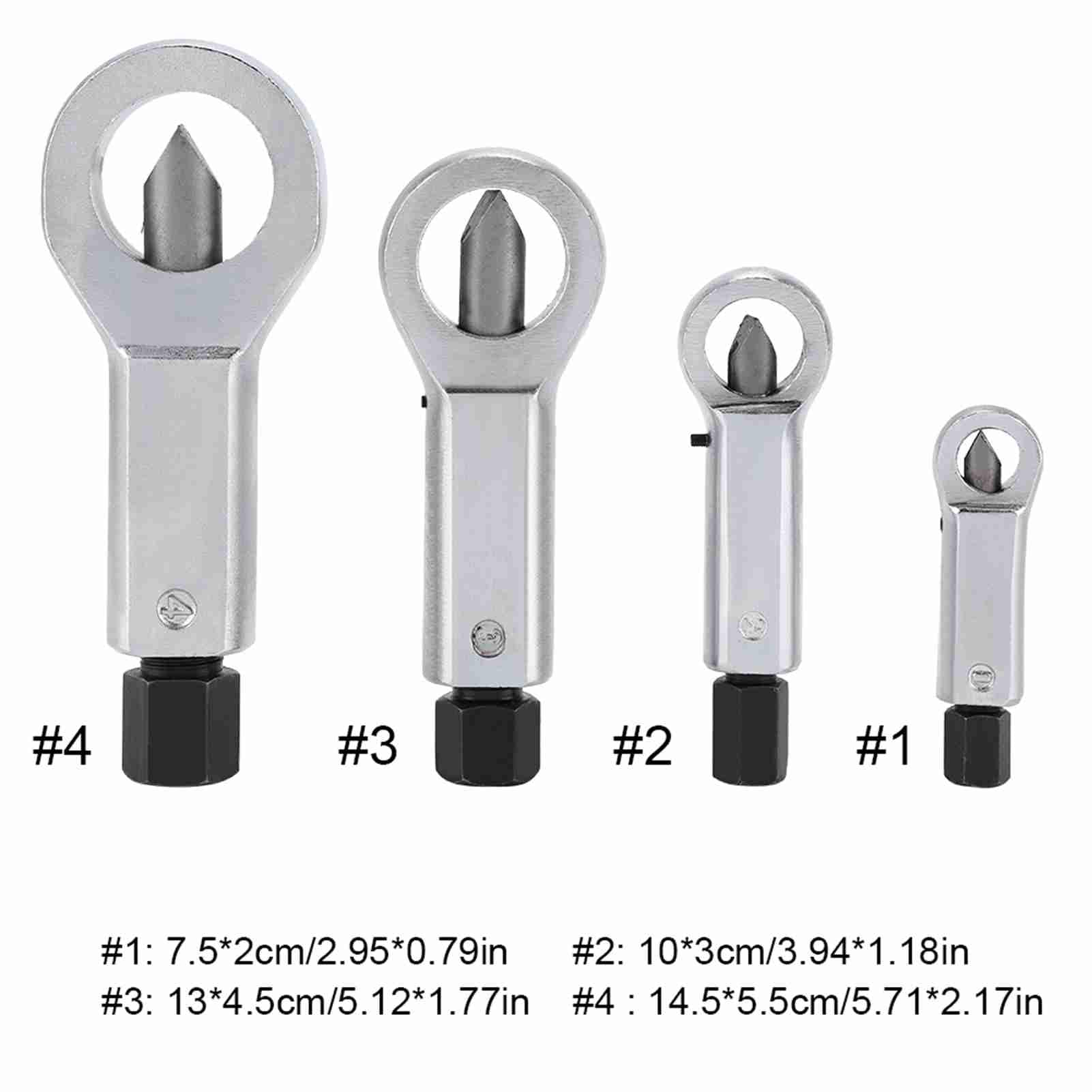 4pcs Metallmutter -Splitter -Set, manueller Druckmutter -Cracker -Entferner, Bolt Buster Cracker Breaker -Werkzeug für die Reparatur zu Hause (Ein komplettes Set von 4 Teilen)