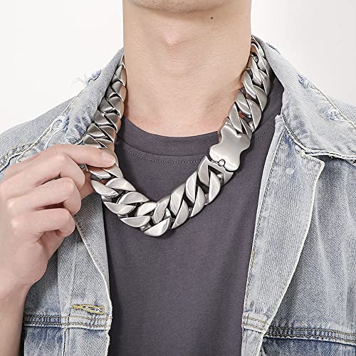 Stainless Steel Necklace for Men's New Big 20mm Wide Jewelry Men's Necklace O-shaped Fashion Cuban Chain2