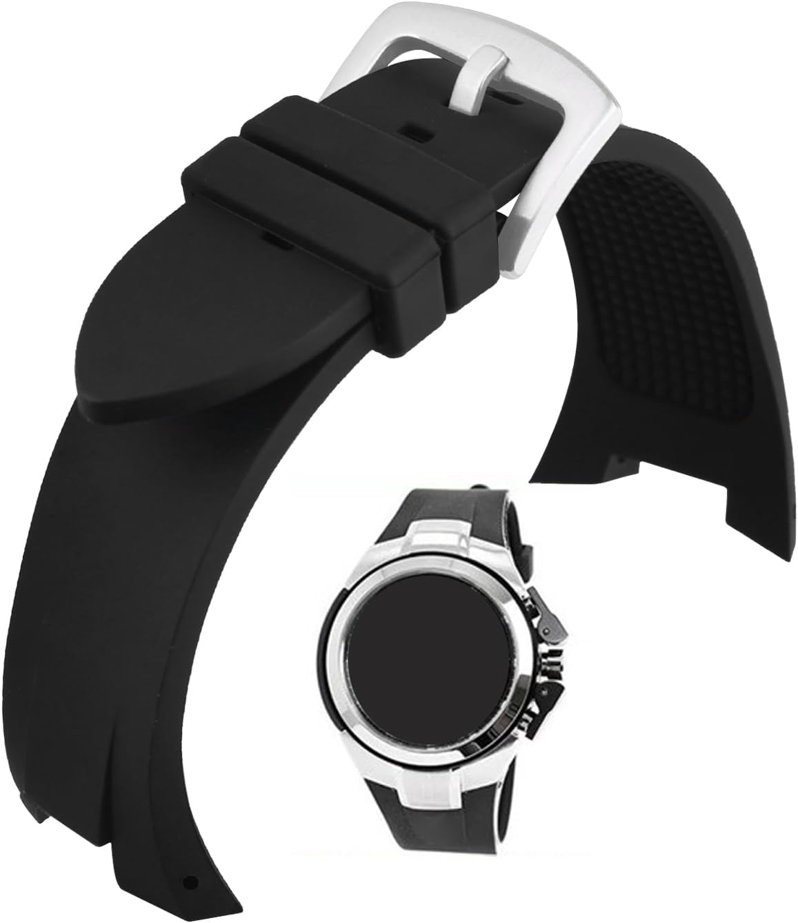 Men's Rubber Strap Replacement for 22mm Armani Exchange AX Series AX1040 AX1041 AX1042 AX1050 AX1067 AX1068 AX1070 AX1084 AX1089 AX1090 AX1106 Ladies outdoor work waterproof silicone watch band wrist strap buckle