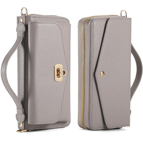 Reeginch Crossbody Wallet Case For Iphone 16 Pro Max, Magnetic Detachable Floral Pu Leather Phone Case With Rfid Blocking Card Holder Wristlet Mirror Flip Zipper Shoulder Purse Bag For Women thumb #5