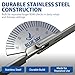 Blue Jay Stainless Steel Finger Goniometer Protractor, Joint Range of Motion Measure Tool for Occupational Therapy, Metal Orthopedic Device with 30 to 150 Degree Scales