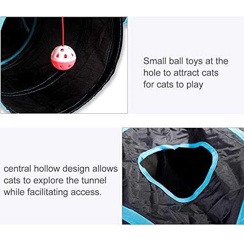 Túnel de Gato Blusea, Tubo de Brinquedo para Animais de Estimação Dobrável, Casa de Erva de Gato com