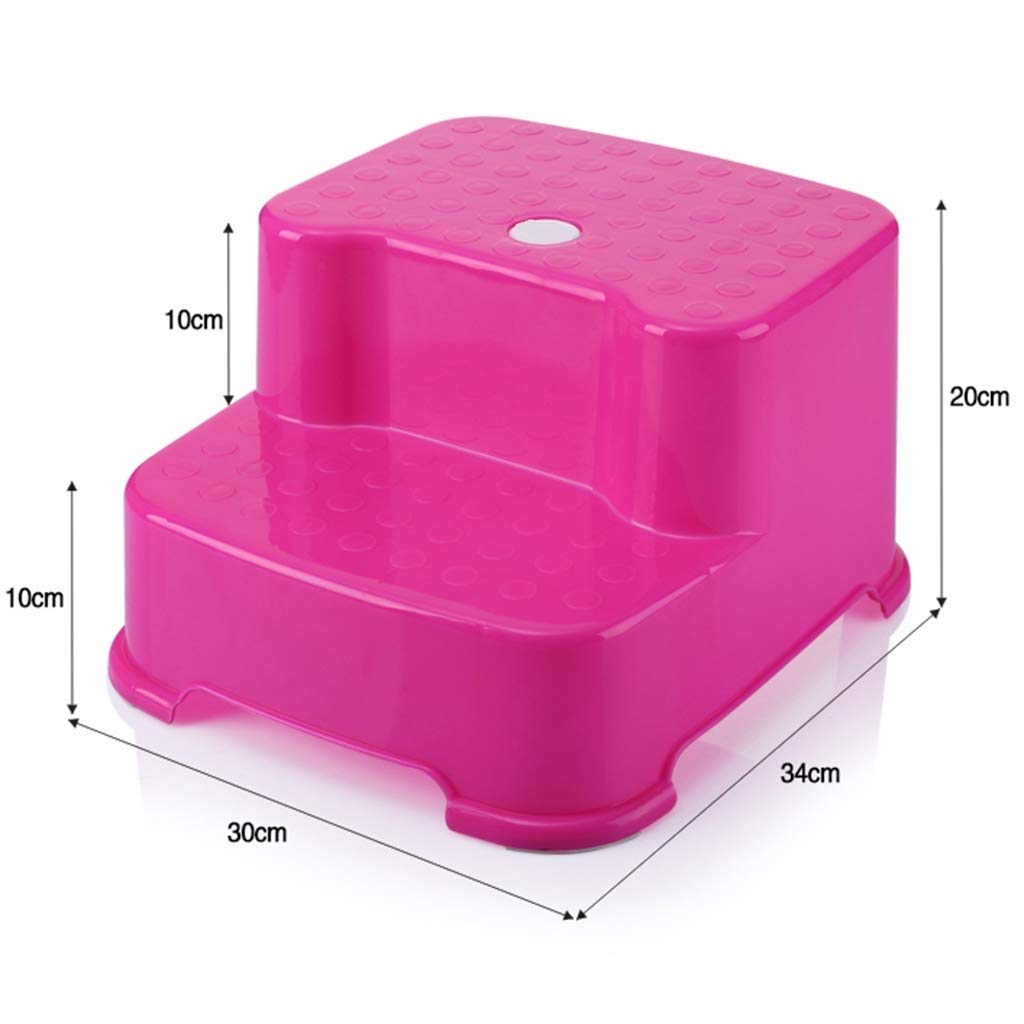 Sgabello da Bagno a Doppia Altezza, Resistente allo Scivolamento e Una Presa Morbida Sgabello per Bambini Ideale per Toilette e vasino